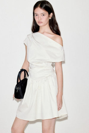 Shoulder Pleat Dress