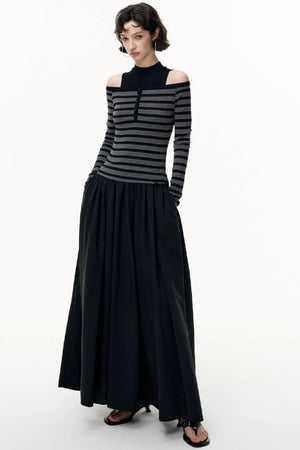 Shoulder Shirt Dress Set-Up
