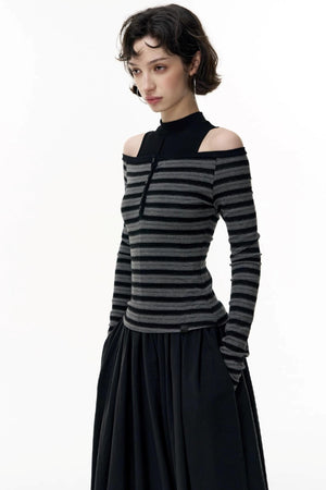Shoulder Shirt Dress Set-Up