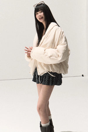 Shrine Plaid Woolen Cake A-Line Skirt