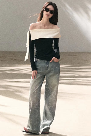 Sicilian Lace Knit Top Pants Set-Up