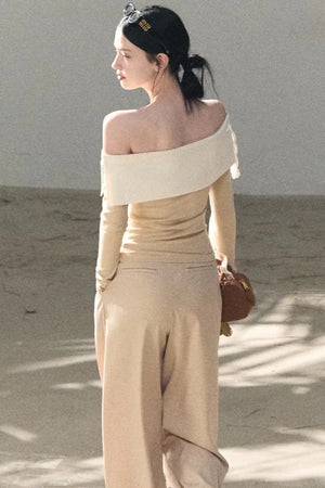 Sicilian Lace Knit Top Pants Set-Up