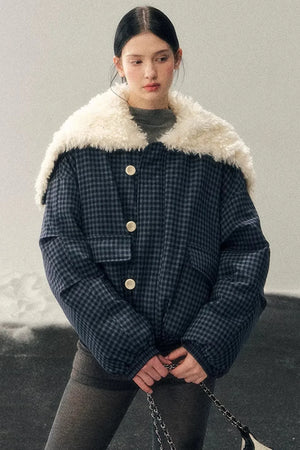 Silent Blue Lamb Wool Coat