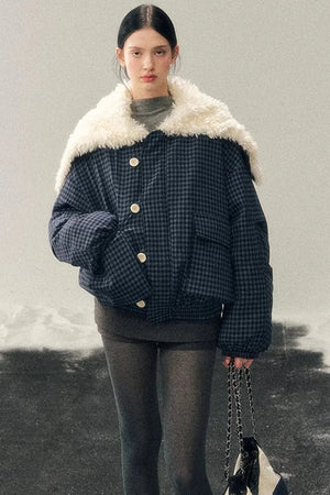 Silent Blue Lamb Wool Coat