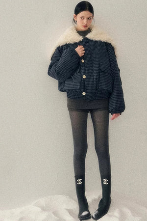 Silent Blue Lamb Wool Coat