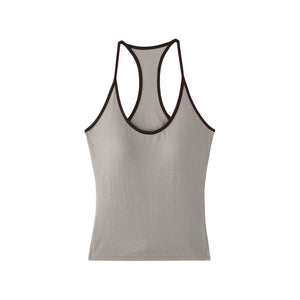 Silk Contrasting Stitch Camisole