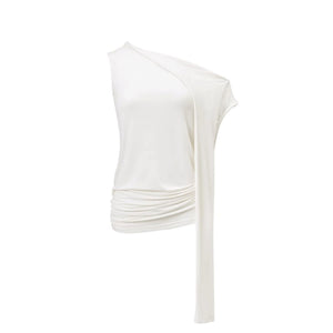 Silk Pleated Vest Pants Set-Up