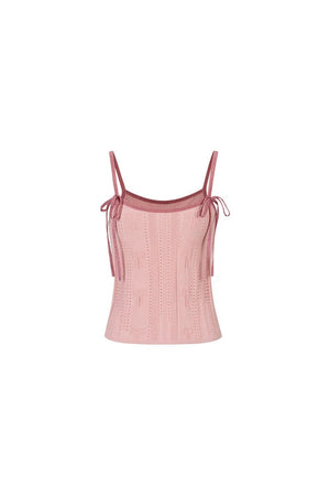 Silk Stitching Bow Camisole Top