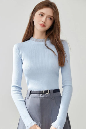 Simple Lace Collar Base Shirt