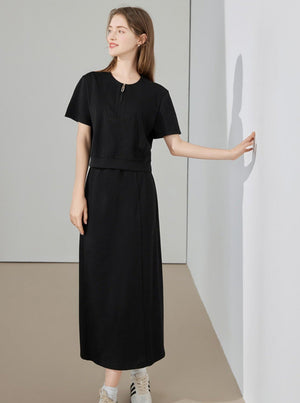 Simple Temperament T-Shirt Skirt Set