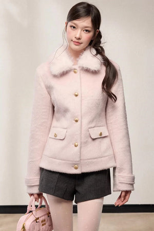 Single-Breasted Woolen Jacket