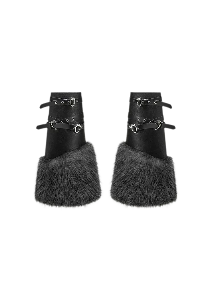 Faux Fur Cuff Leg Warmers