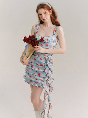 Sky Rosie Original Floral Suspender Skirt Set-Up