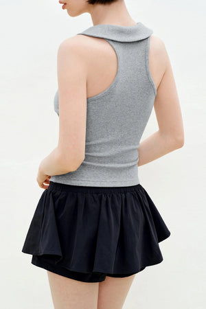 Sleek V-Neck Knit Vest