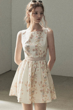 Sleeveless Floral Dress