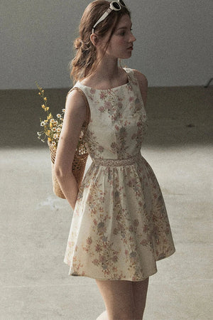 Sleeveless Floral Dress