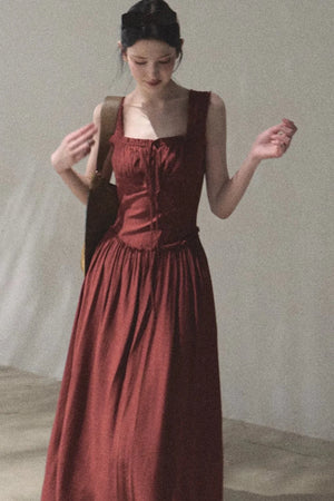 Sleeveless Ruffled Square Neck Dress
