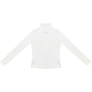 Slightly Sheer Floral Long Sleeve Knit Base Shirt