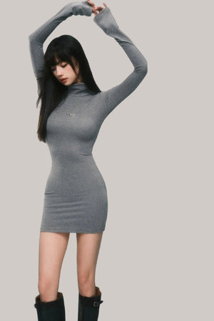Slim Fit Bell Sleeve Midi Dress