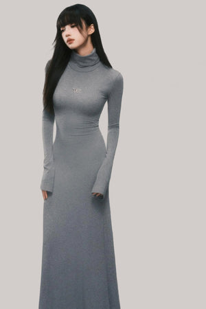 Slim Fit Bell Sleeve Midi Dress