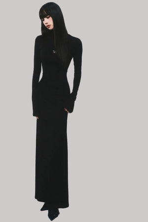 Slim Fit Bell Sleeve Midi Dress