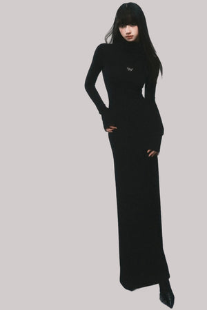 Slim Fit Bell Sleeve Midi Dress