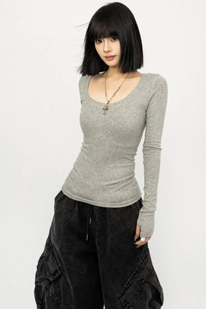 Slim-Fit Black Top