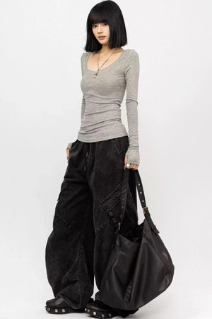 Slim-Fit Black Top