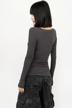 Slim-Fit Black Top