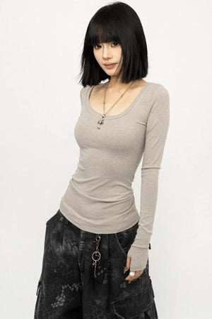 Slim-Fit Black Top