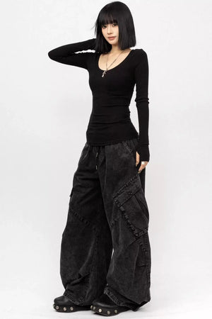 Slim-Fit Black Top