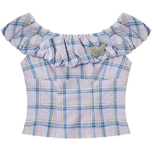 Slim Fit Check Plaid T-Shirt