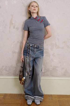 Slim Fit Colorblock Top