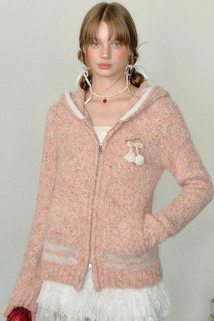 Slim Fit Hooded Knit Sweater