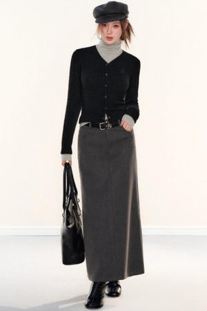 Slim-Fit Knitted Cardigan