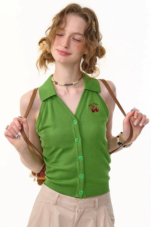 Slim Fit Knitted Vest
