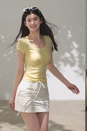 Slim-Fit U-Neck Lyocell Top