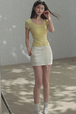Slim-Fit U-Neck Lyocell Top