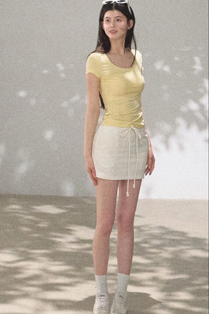 Slim-Fit U-Neck Lyocell Top