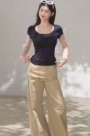 Slim-Fit U-Neck Lyocell Top