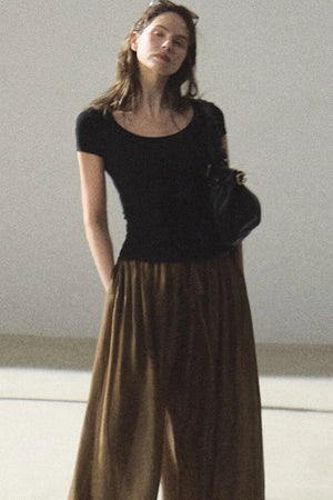 Slim-Fit U-Neck Lyocell Top