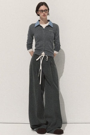 Slim Fit Wool Knit Top