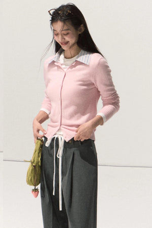 Slim Fit Wool Knit Top