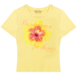 Slim Floral Print Round Neck T-Shirt