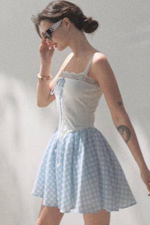 Slim Halter Tencel Hemp Dress