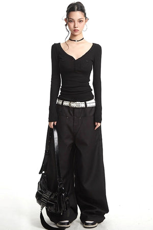 Slim Knit Long Sleeve Shirt