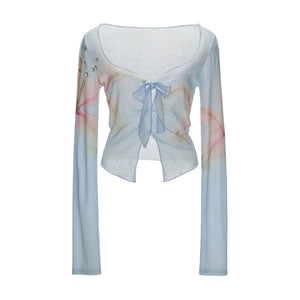 Slim Lace Bow-Tie Top Set-Up