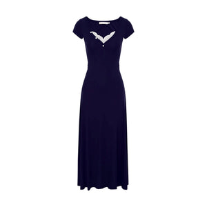 Slim Lace V-Neck A-Line Dress