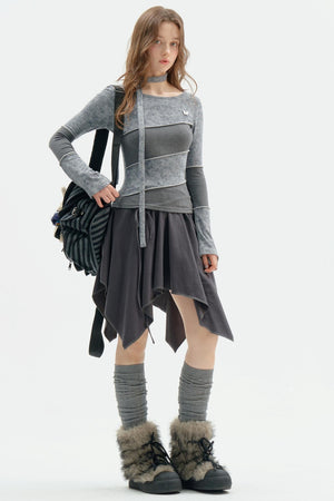 Slim Long Sleeve Knitted T-Shirt