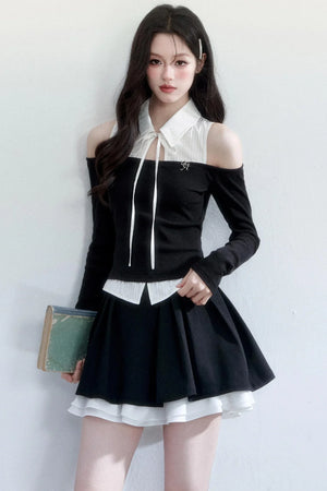 Slim Off-Shoulder Top Set-Up